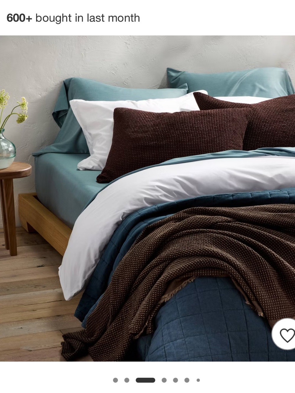 Casaluna Full/Queen Textured Waffle-Knit coverlet in Dark Fig